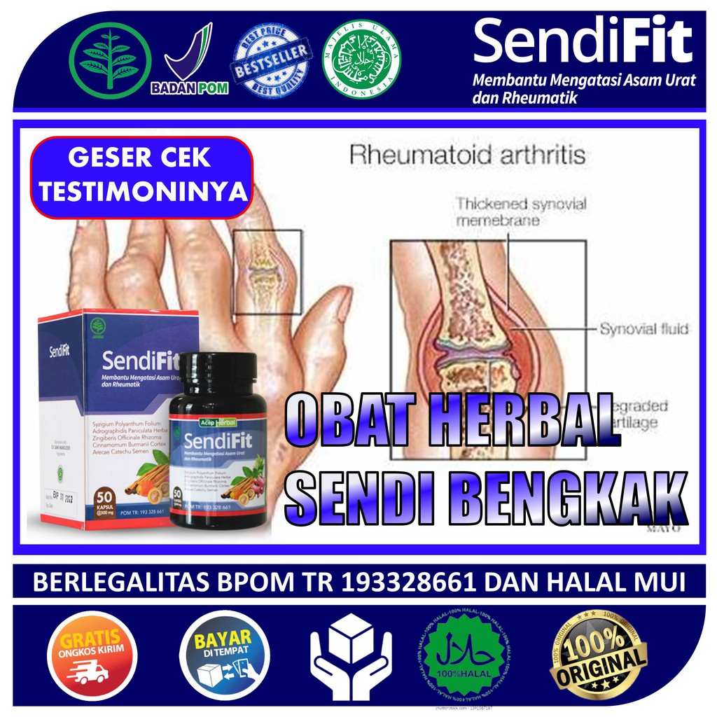 Obat Sendi Bengkak Obat Pembengkakan Pada Sendi Obat Pengempis Sendi Bengkak Nyeri Sendi SendiFIt Ac