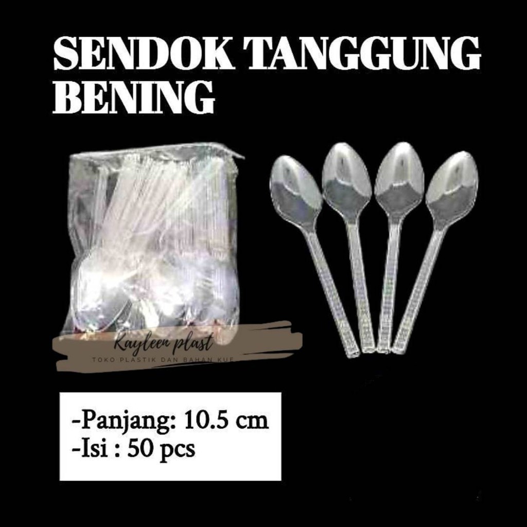 Sendok Teh / Sendok Puding Bening isi 50 pcs