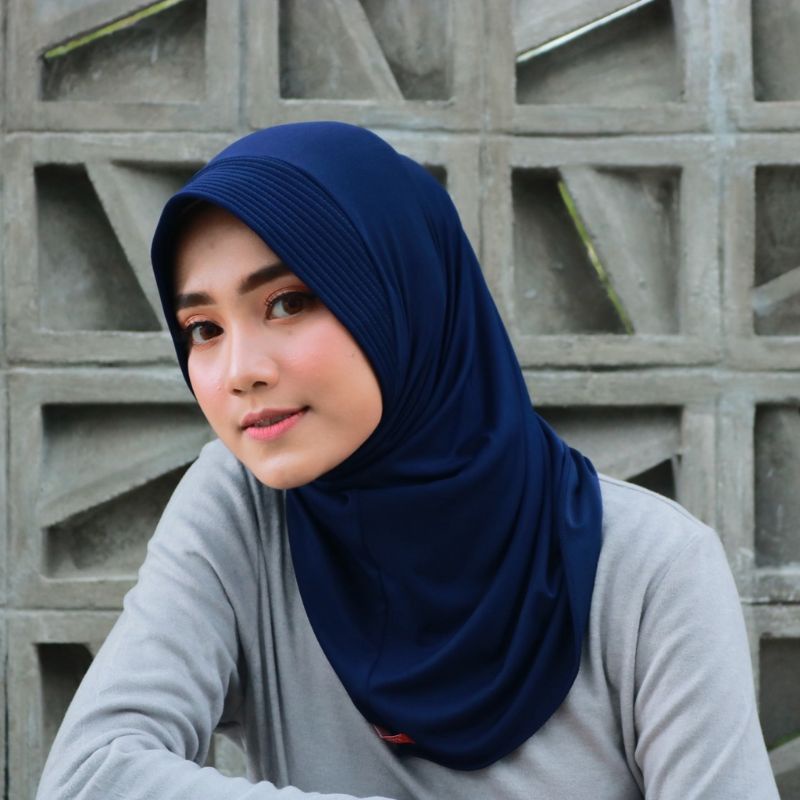 kerudung alya bergo sporty pet bahan jersey premium olahraga