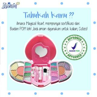  AMARA  Magical Heart Make  Up  Anak  Beauty Kit Kosmetik Aman 