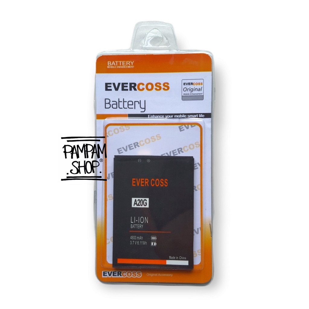 Baterai Evercoss A20 A20G Original OEM Double Power Batre Batrai Battery Evercross