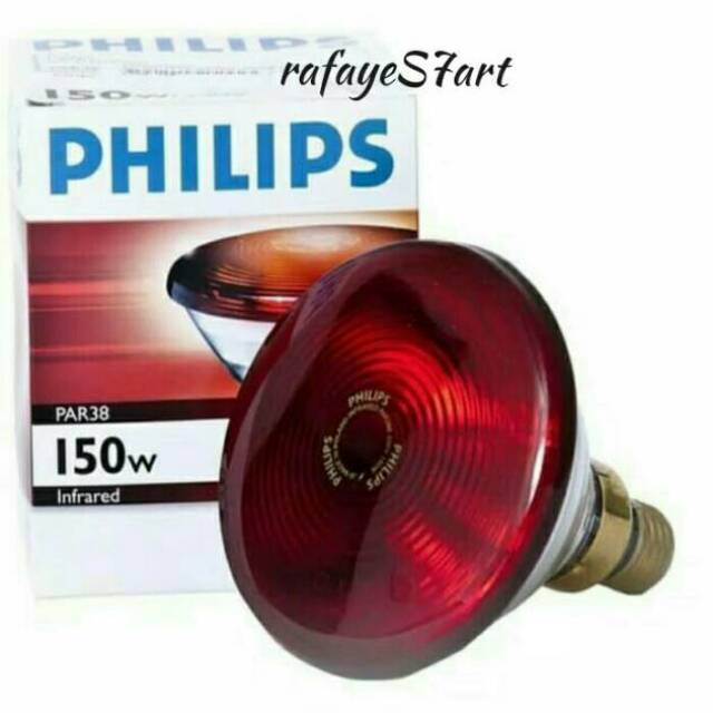 Bohlam Lampu Infra Merah | Infrared Philips Fisioterapi 150 Watt