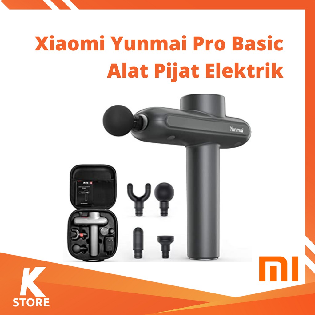 Xiaomi Yunmai Massage Gun Pro Basic Alat Pijat Elektrik - Deep Muscle Massage Gun - 4 Kepala