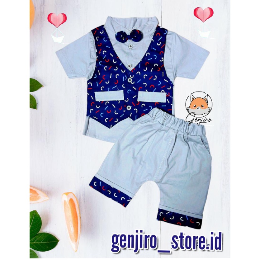 GENJIRO_STORE.ID/SETELAN ANAK LAKI LAKI/SETELAN ROMPI/CELANA JOGER/MOTIF ABSTRAKI/UNTUK/3BLN SAMPAI 4THN/COD