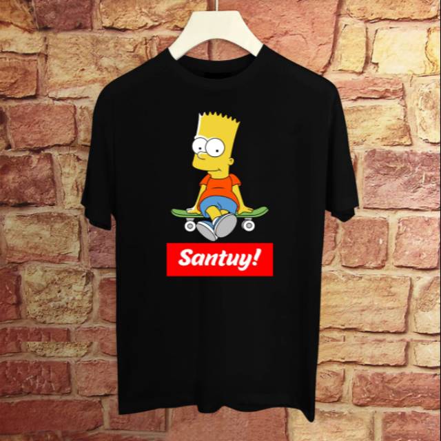 Hossana baju Kaos Distro Simpson Santuy / kaos pria / atasan pria / tshirt