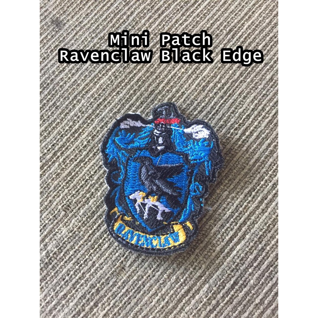 badge emblem patch mini raven / lencana bordir asrama penyihir