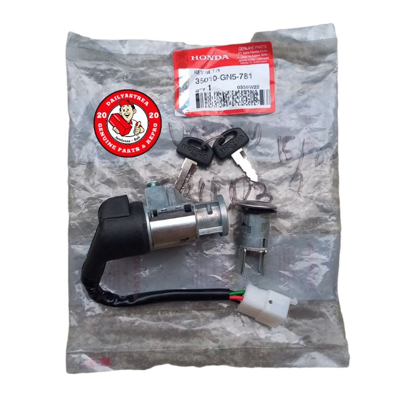 KEYSET KUNCI KONTAK KEY SET JOK HONDA ASTREA STAR PRIMA ORIGINAL ORI 35010-GN5-781