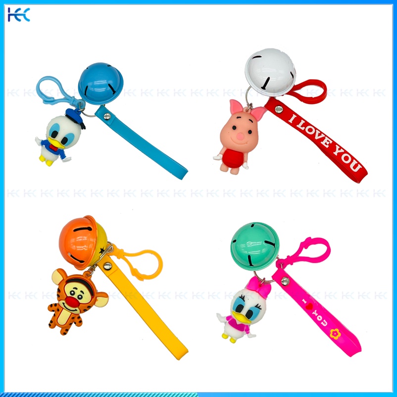 Cartoon Stitch Doll Keychain Pendant Decoration Cute Schoolbag Ornament Bell Keyring Couple Gift