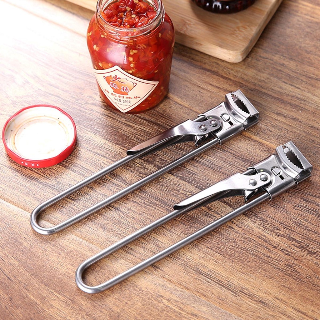 REBUY Pembuka Botol Home Beer Stainless Steel Manual Adjustable Can Opener