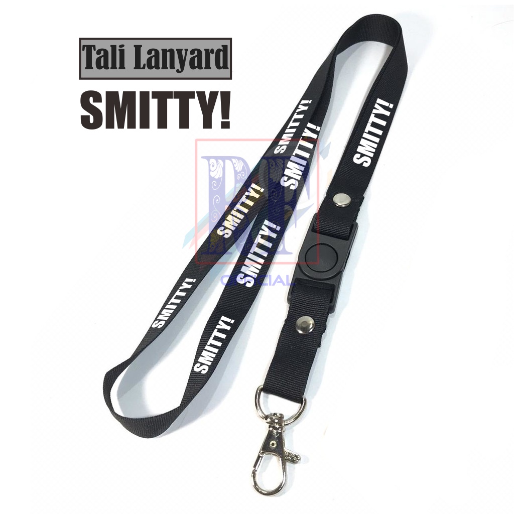

Gantungan kunci DISTRO BRAND SMITTY! / SMITTY tali lanyard band gantungan leher id card name tag