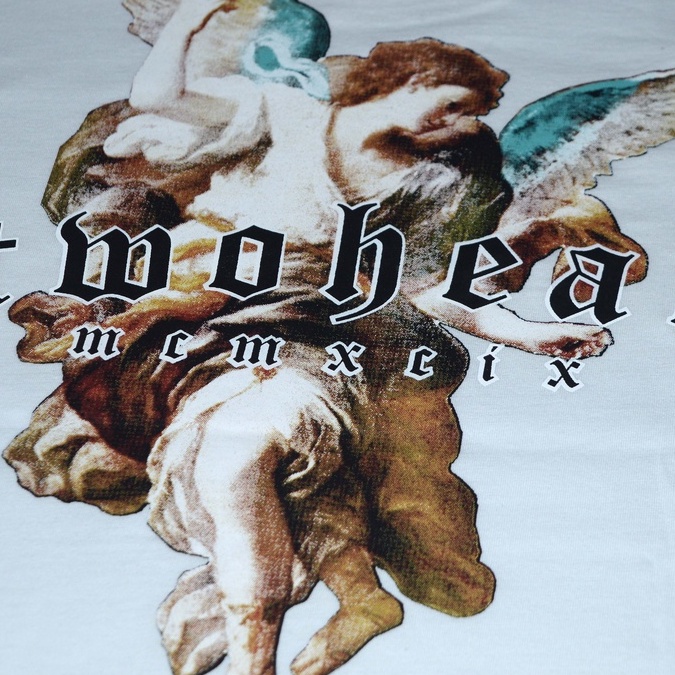 Twohead tshirt Angel white