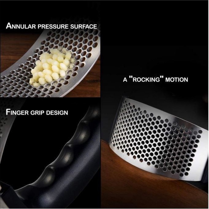 Alat Penghancur Bawang Putih Stainless Penghalus Garlic Press Crusher Gift