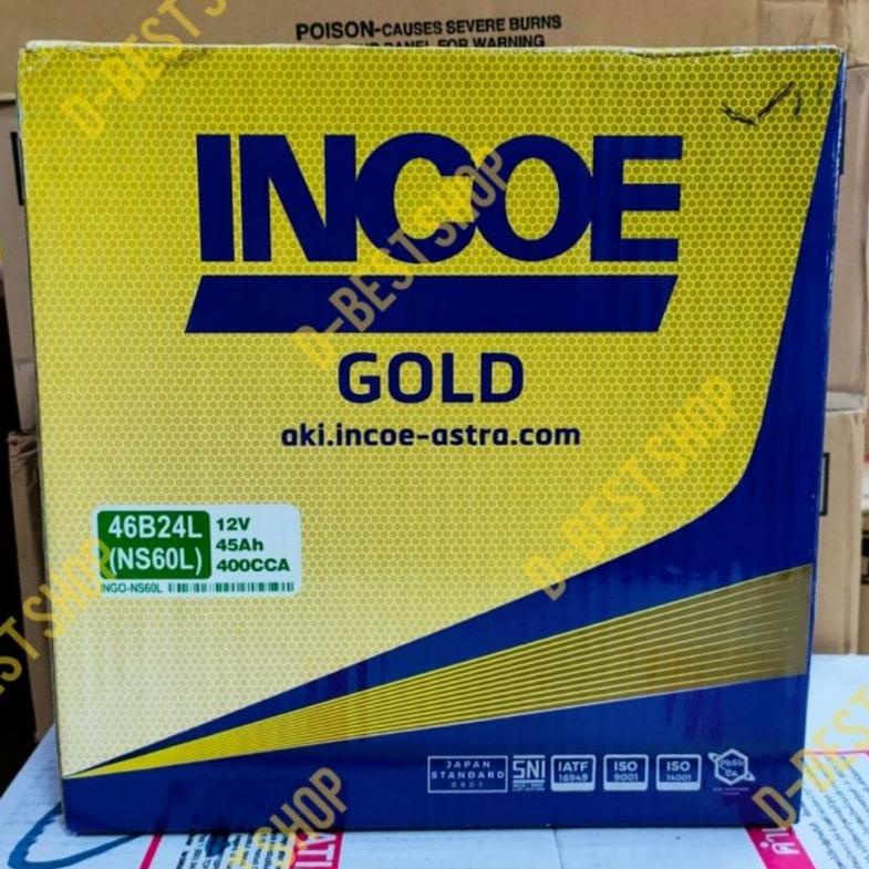 Aki / Accu Basah Incoe Gold Ns60L / 46B24L