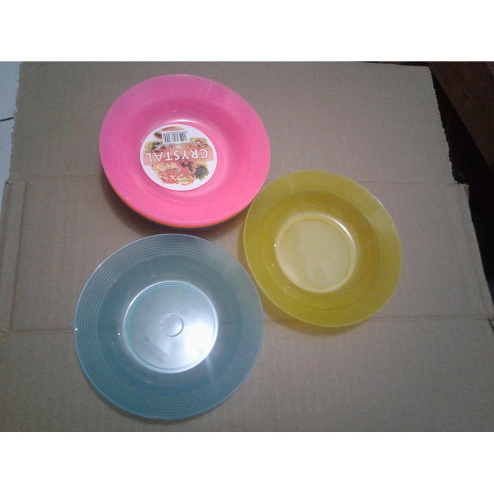 Tatakan Gelas Pisin Piring Kecil small plate lepek Plastik 1 Set isi 3