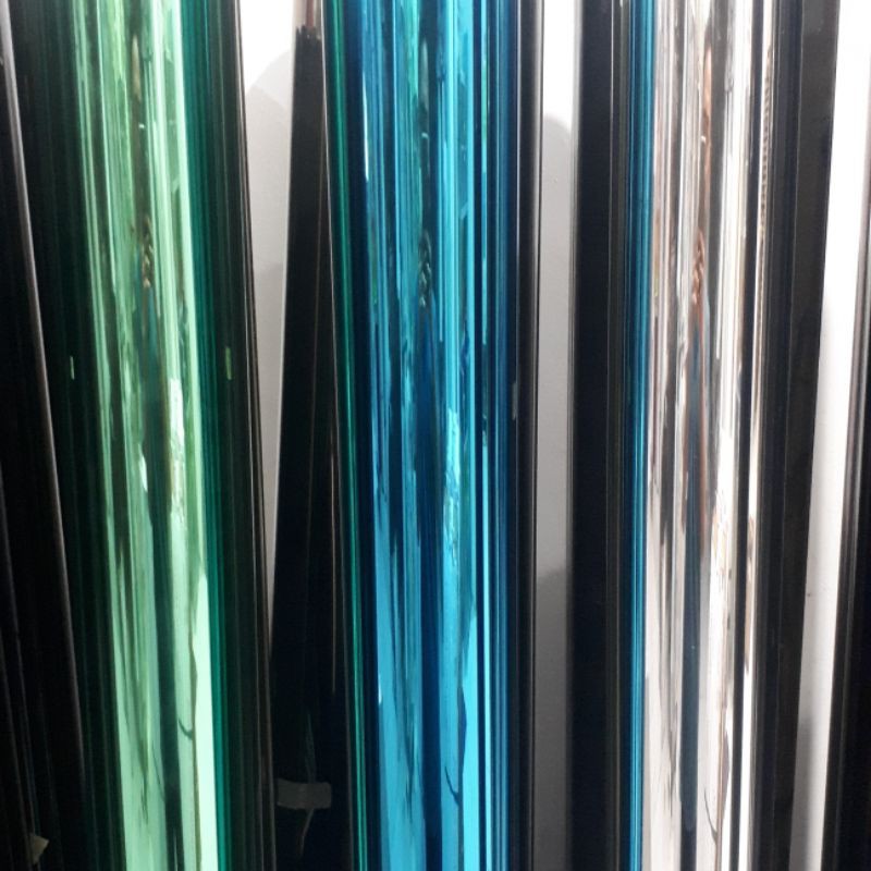[ SUNPROTECT WARNA ] KACA FILM GEDUNG DAN KANTOR BIRU SILVER DAN HIJAU SILVER