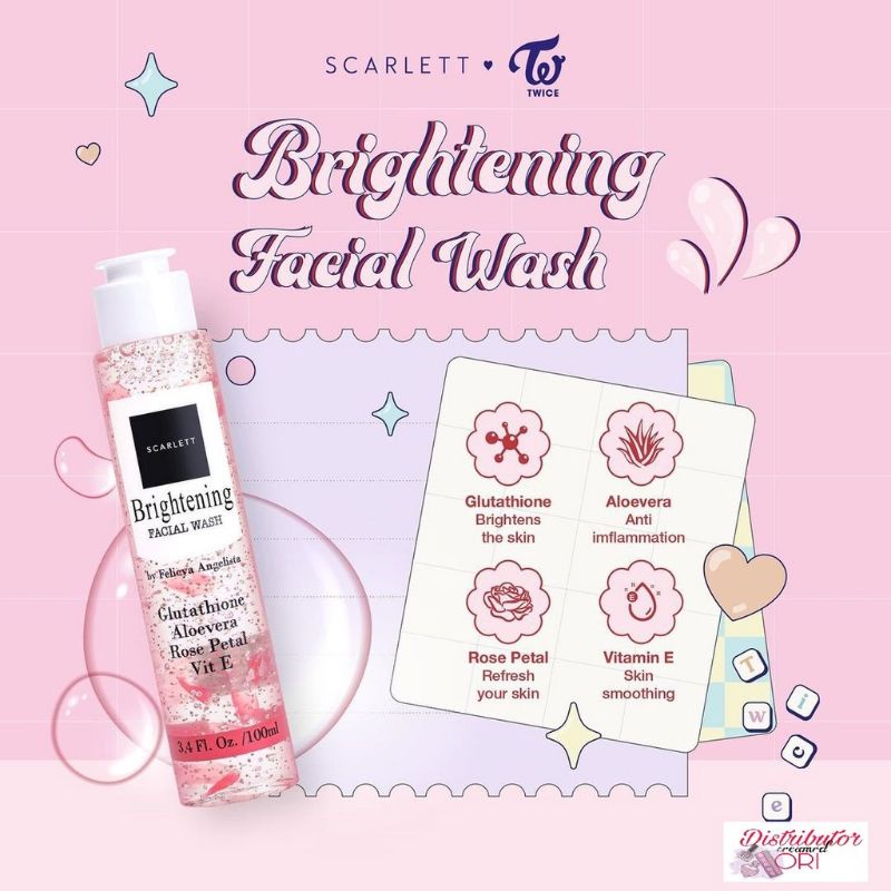 SCARLETT WHITENING FACIAL WASH By Felicya Angelista sabun wajah scarlet brightening face wash