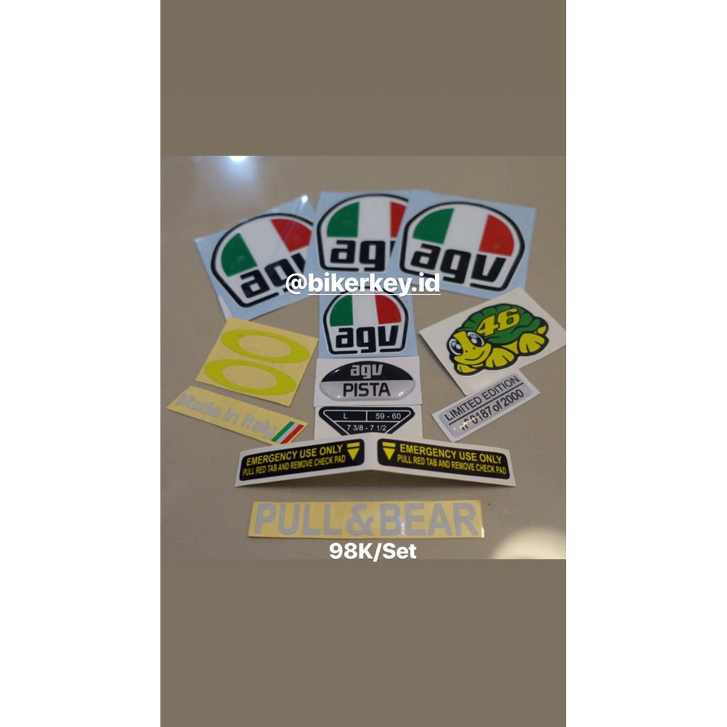 barang berkualitas | pengiriman cepat | kualitas terbaik Paket Sticker Set ganteng helm Dql Yoxi Mhr