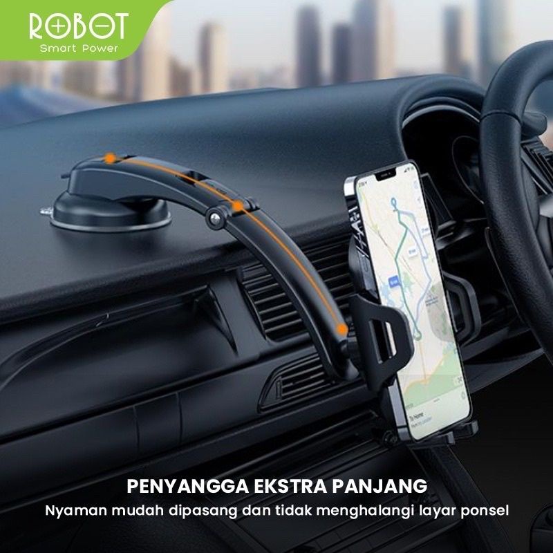 Holder Mobil Dashboard Original Robot RT-CH14/RT-CH16 Automatic Lock Phone Holder Hp Dasbor