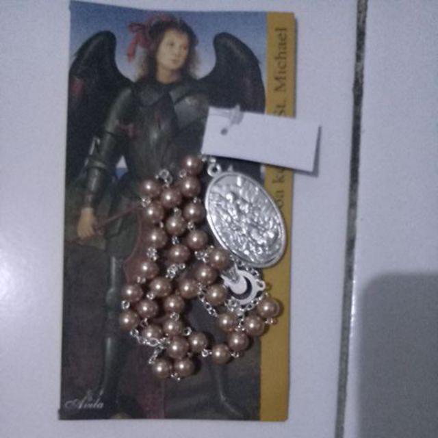 Kaplet Michael Mutiara Artificial 8mm Doa Katolik