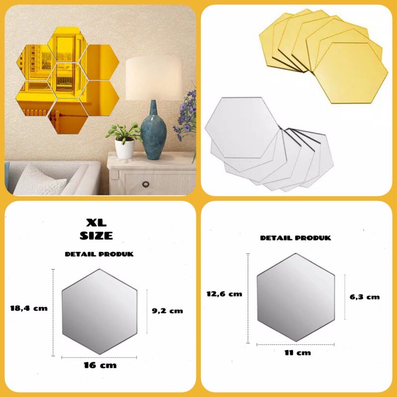 cermin kaca hexagonal