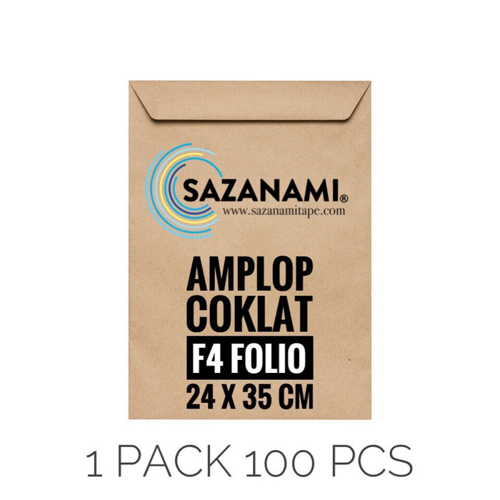 

AMPLOP COKLAT F4 FOLIO 24 X 35CM AMPLOP SURAT COKELAT 1 PACK RJ4