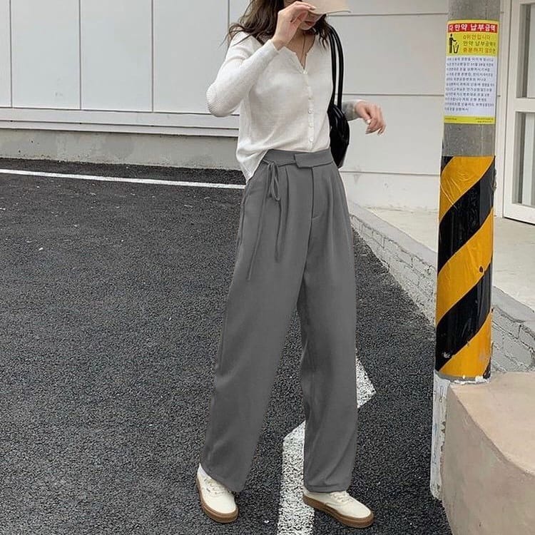 BEFAST - ZEC OOTD Wanita Celana YUKO / Oliver Pant Kulot RAYON DIAMOND / Celana Panjang Terbaru / Celana Kulot Trendy / Kulot Terlaris / OOTD Wanita Ala Korean Style / Celana Panjang Casual / Fashion Wanita Kerja