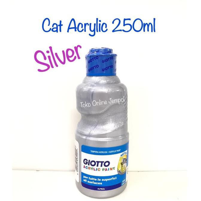 

New! Atk0797Gt 250Ml Silver Giotto Cat Acrylic Paint Satuan 533900 Akrilik Termurah