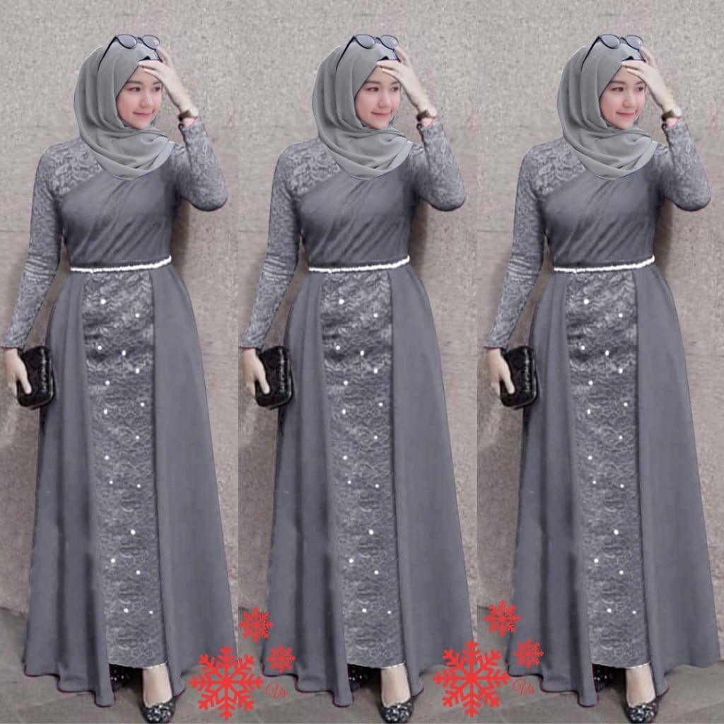 GAMIS BRUKAT MUTIARA LAKSHANA MAXI / GAMIS KONDANGAN / FASHION MUSLIM / GAMIS KEKINIAN / GAMIS MURAH