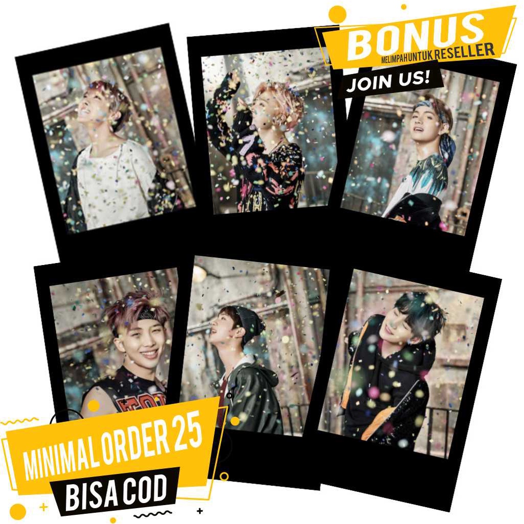 Cetak Foto Polaroid Ukuran 2R Background Hitam