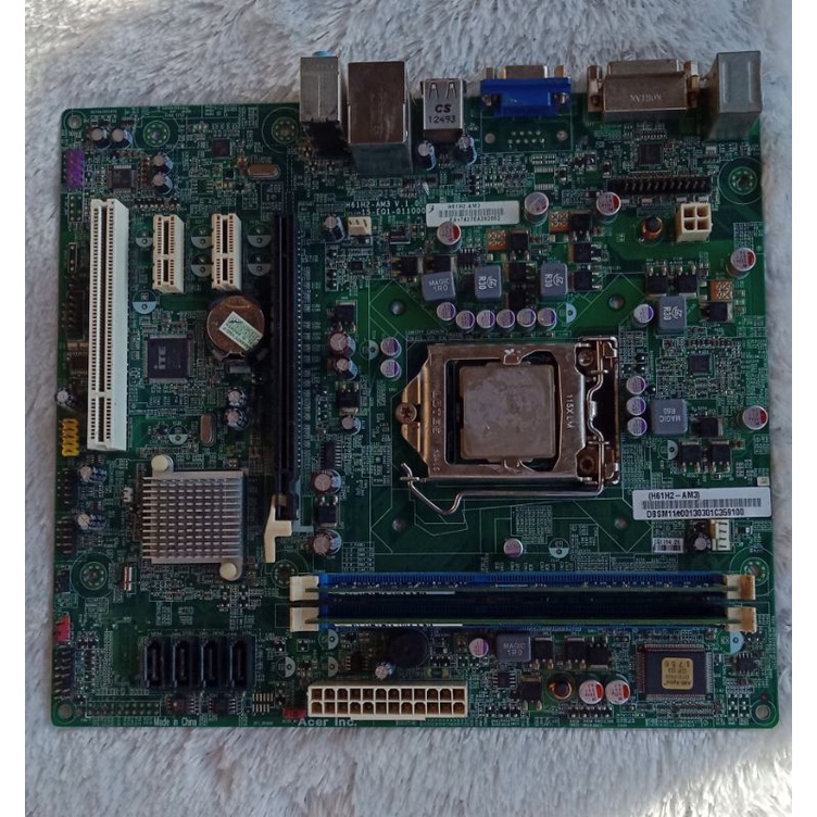 mobo ACER H61 ram 2gb ddr3 + proci