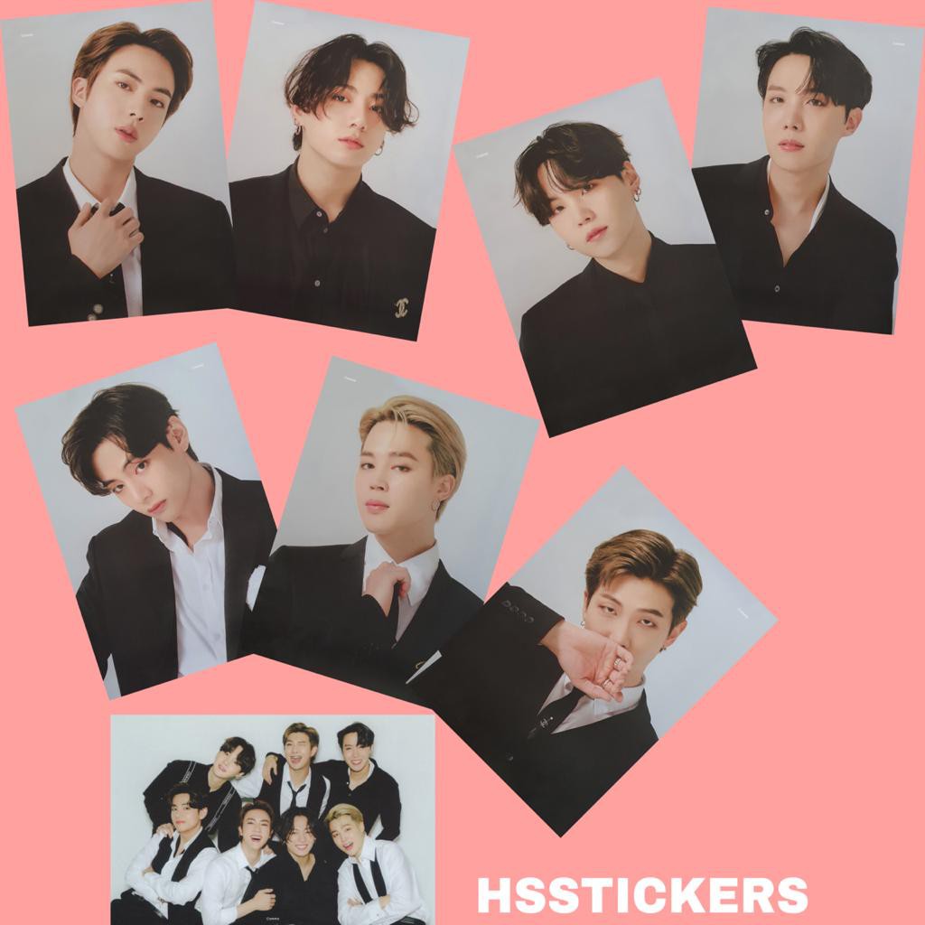 

Stiker BTS mini photocard decoratif aesthetic Jimin Jungkook Namjoon Taehyung Suga J-Hope Seokjin / Stiker Kpop