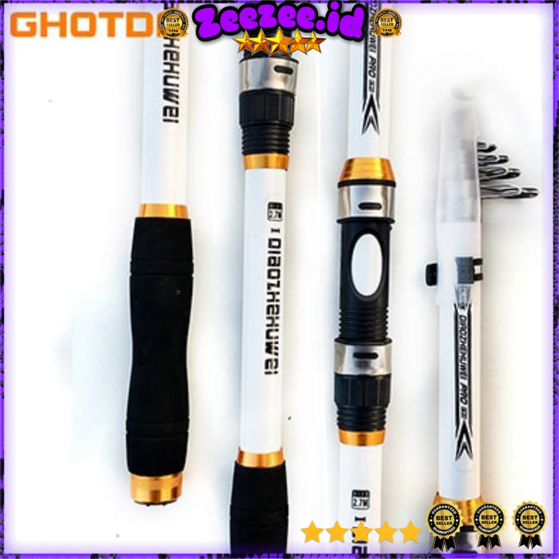 GHOTDA joran pancing portable carbon fiber telescopic CF3000