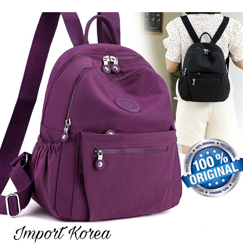 ORIGINAL Tas Ransel Chibao Wanita IMPORT KOREA Elegan Design Tebal Anti Air Terbaru Best Seller