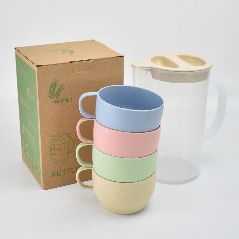 TEKO SET DRINKING WARE SET WARNA WARNI ( GELAS CUP 4PCS/SET )