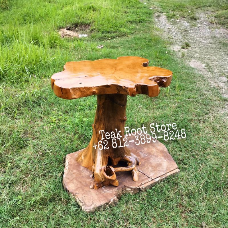 Meja Hias Ruang Tamu Akar Kayu Jati