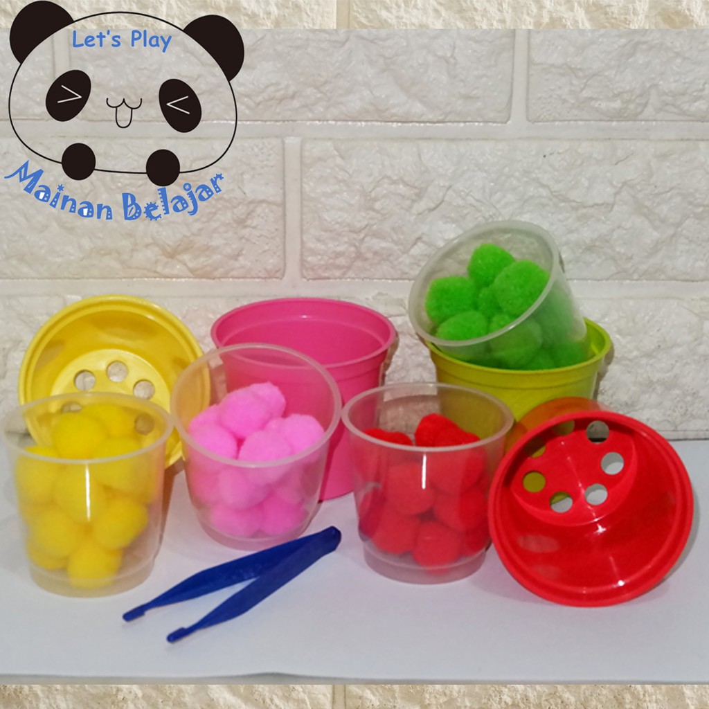 Paket Pompom / Sensory Toys / Sorting Colour