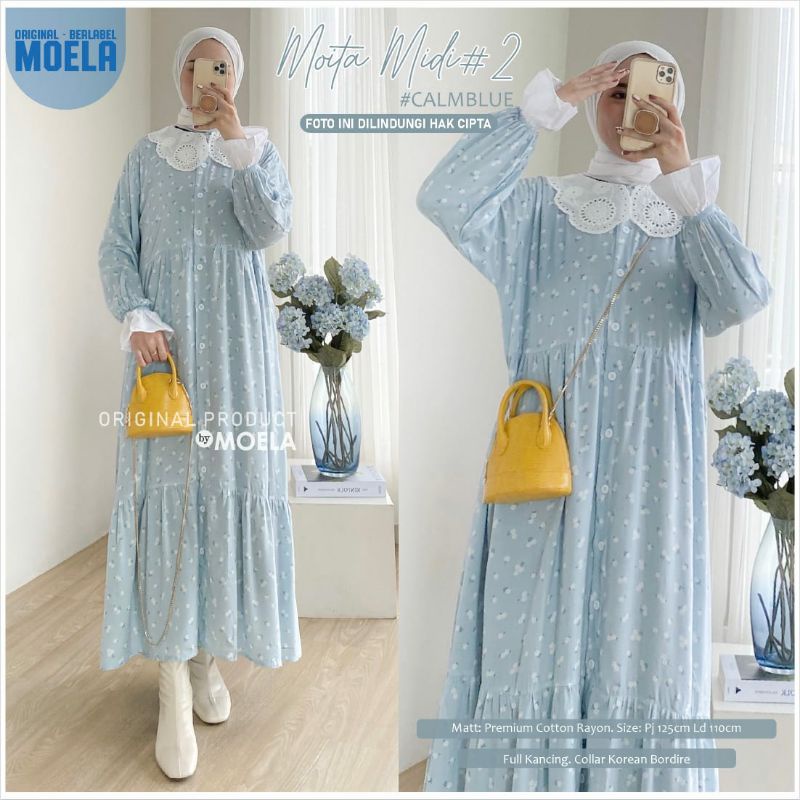 MOITA MIDI DRESS BY MOELA | BEST SELLER | FULL KANCING
