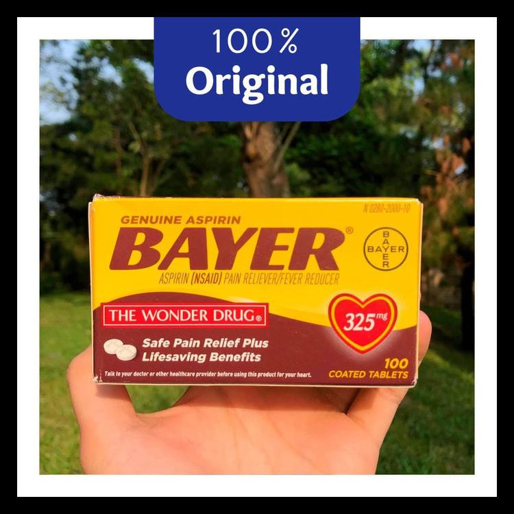 Bayer Aspirin 100 Tablet @325Mg - Pain Reliever &amp; Fever Reducer - Usa Kode 114