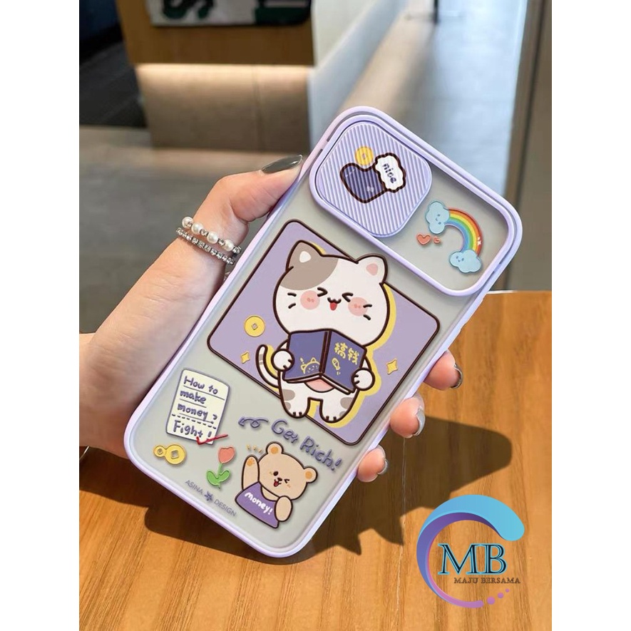 Soft Case Softcase Silikon Sarung Hp OPPO A15 A37 NEO 9 A9 A5 A52 A92 A53 A33 A31 A8 2020 MB2109 Cesing Kasing Slide Karakter Gambar Lucu Cewe Bisa Digeser Pelindung Camera Murah Termurah 2021 Buka Tutup Terbaru