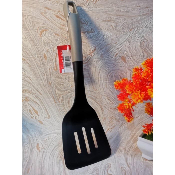 Sendok Goreng Minimalis Elegan Nylon Cyprus Series Sutil Sudip Goreng - Lubang