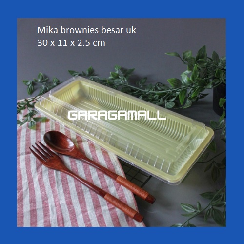 Mika plastik mika kue mika brownies kotak kue mika brownies besar kotak bolu kotak mika uk 30x11x2.5