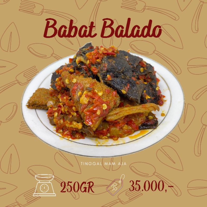 

Babat Sapi Balado 250gr