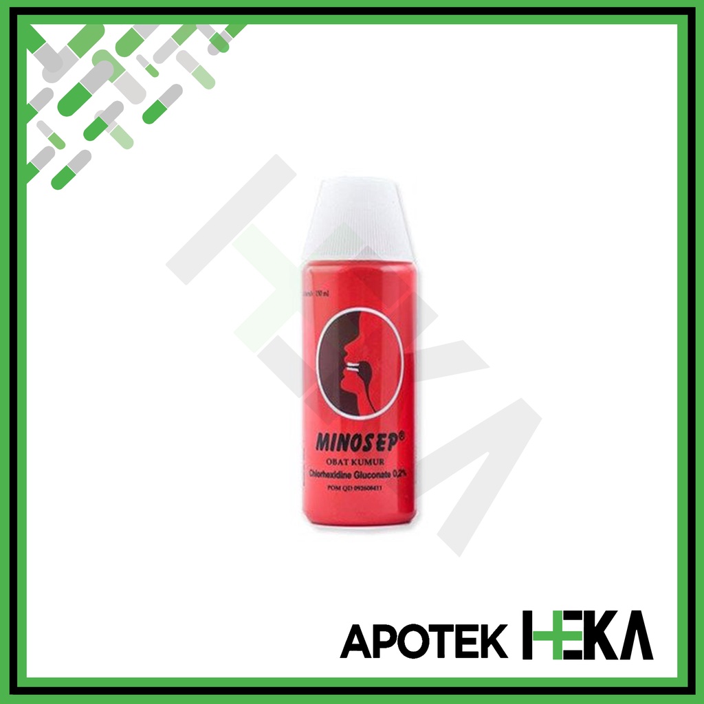 Minosep Obat Kumur 150 ml 0.1% 0.2% Hijau Merah (SEMARANG)