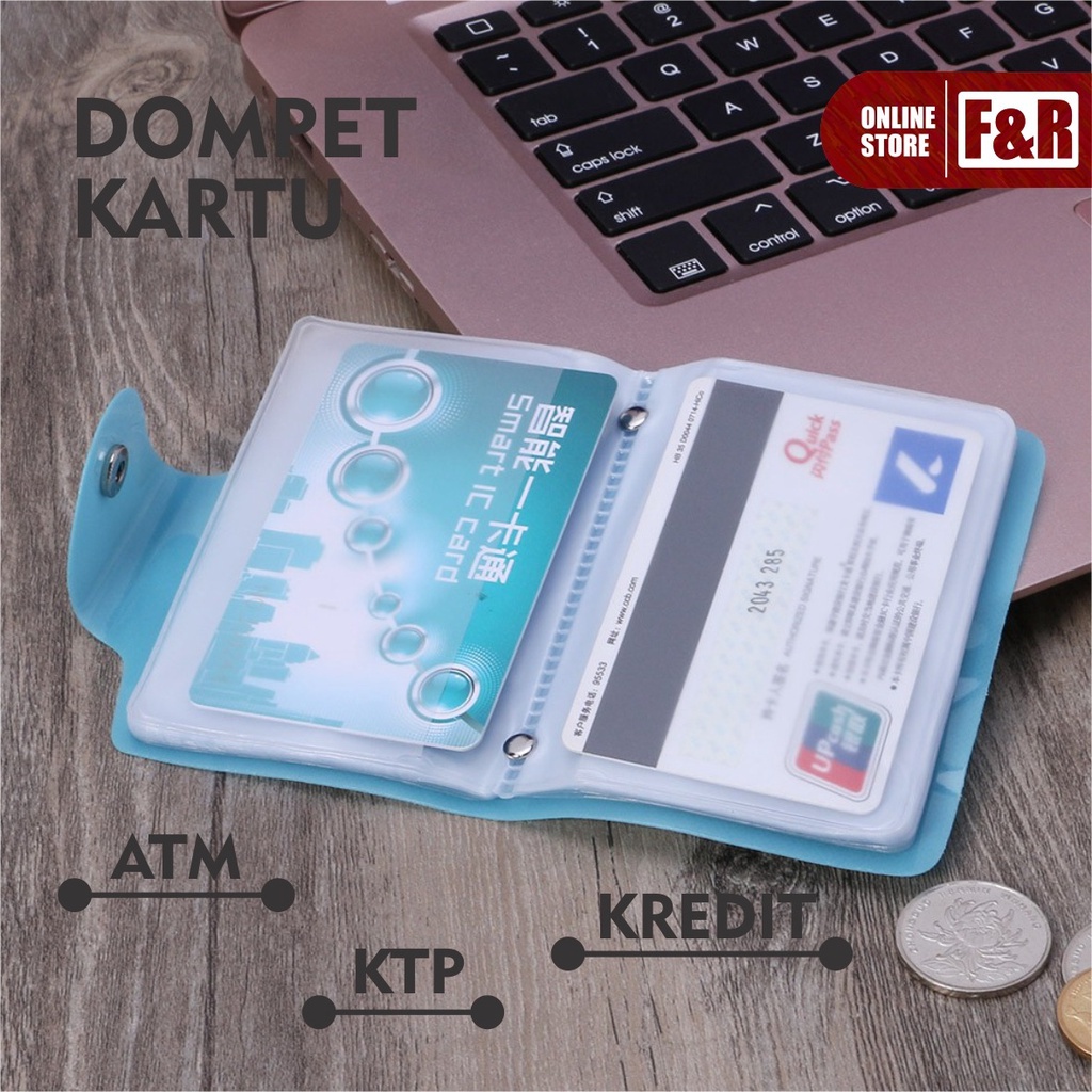 Dompet Kartu ATM Dompet Kartu Wanita Pria Dompet Kartu Kulit Import Isi 24 Card Holder Organizer