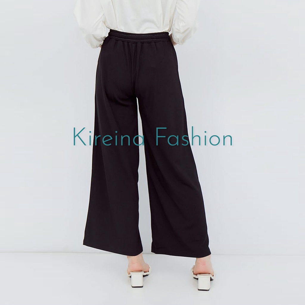 Celana Kulot Wanita Celana Kulot Knit Kulot Highwaist Celana Kantor Kulot | Kireina Fashion