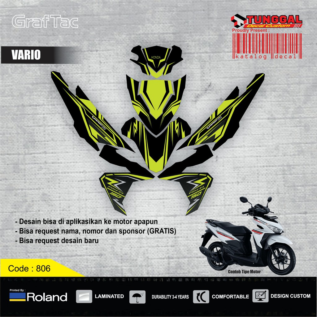 DECAL VARIO 150 STIKER MOTOR DESAIN BEBAS BISA REQUEST