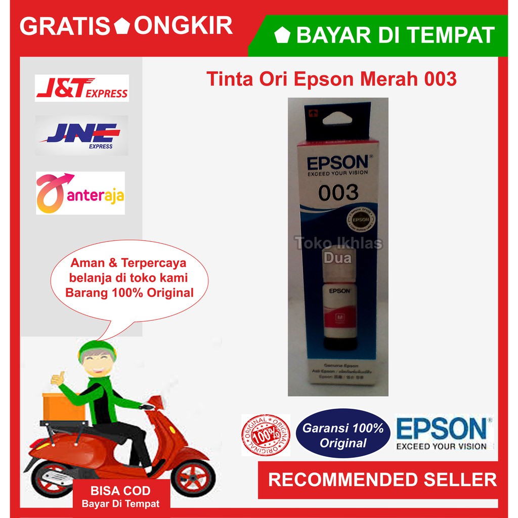 REFILL EPSON 003 Magenta/tinta epson PRINTER/tinta epson/tinta printer/tinta/003/Tinta Ori Epson 003
