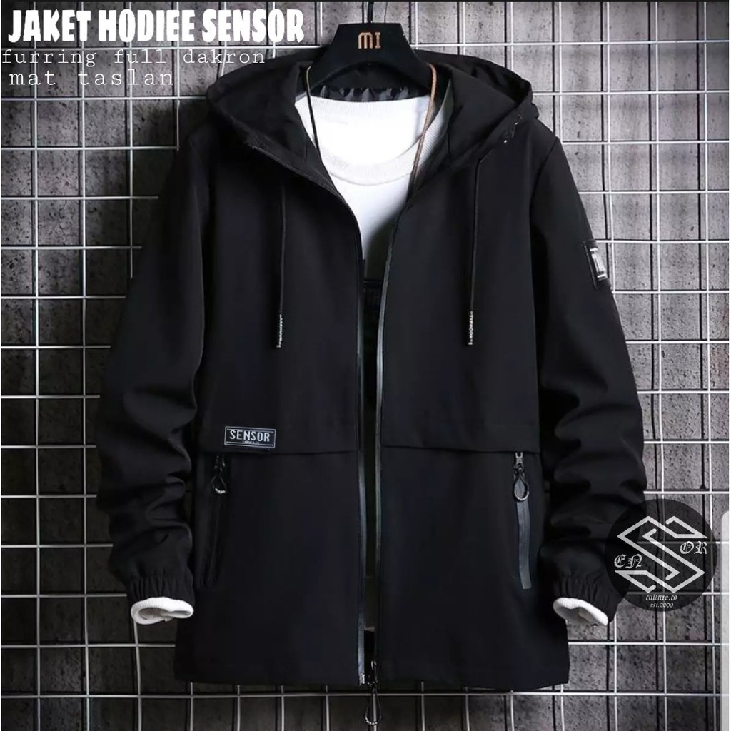 (COD) JAKET BOMBER HOODIE POLOS PRIA ORIGINAL SENSOR