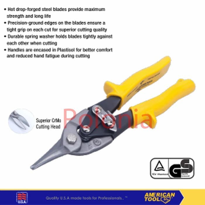 COD American tool Gunting Plat Baja Ringan / Aviation Snip 8957805 GROSIR ECER READY MEDAN