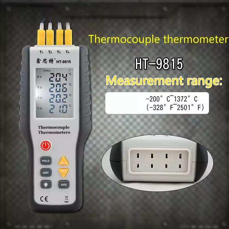 4 Channel Thermocouple Thermometer Temperature K Type Probe